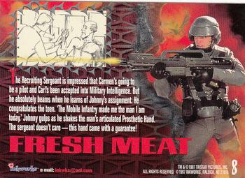 1997 Inkworks Starship Troopers #8 Fresh Meat Back