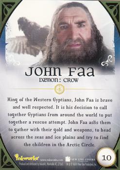 2007 Inkworks The Golden Compass #10 John Faa Back