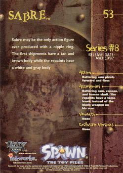 1999 Inkworks Spawn the Toy Files #53 Sabre Back