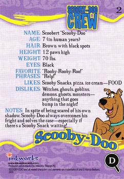 2003 Inkworks Scooby-Doo Mysteries & Monsters #2 Scooby-Doo Back