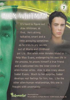 2000 Inkworks Roswell #7 Alex Whitman Back