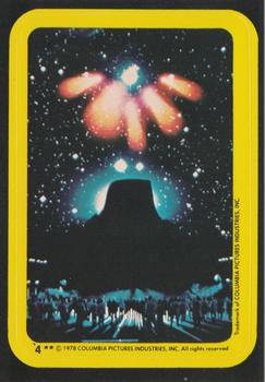 1978 Topps Close Encounters of the Third Kind - Stickers #4 Small spaceships hail the aliens' arrival Front