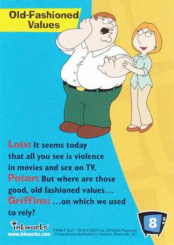 2005 Inkworks Family Guy Season 1 #8 Old-Fashioned Values Back