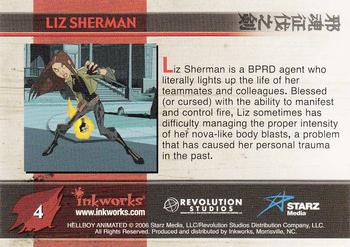 2007 Inkworks Hellboy Animated Sword of Storms #4 Liz Sherman Back