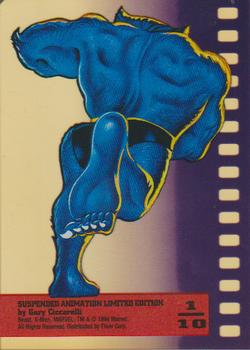 1995 Fleer Ultra X-Men - Suspended Animation #1 Beast Back