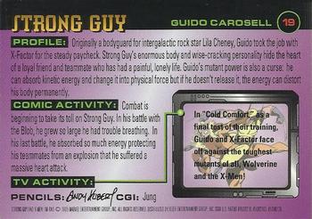 1995 Ultra X-Men Chromium - Gold Signature #19 Strong Guy Back
