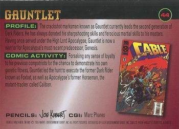 1995 Ultra X-Men Chromium - Gold Signature #44 Gauntlet Back