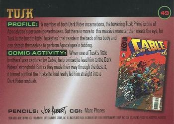 1995 Ultra X-Men Chromium - Gold Signature #49 Tusk Back