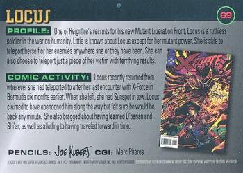 1995 Ultra X-Men Chromium - Gold Signature #69 Locus Back