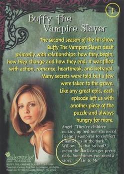 1999 Inkworks Buffy the Vampire Slayer Season 2 #1 Buffy the Vampire Slayer Back