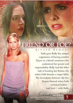 2006 Inkworks Buffy the Vampire Slayer Memories #5 Friend or Foe? Back