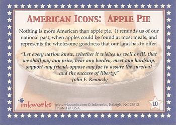 2001 Inkworks American Pride #10 Apple Pie Back