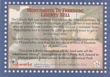 2001 Inkworks American Pride #23 Liberty Bell Back