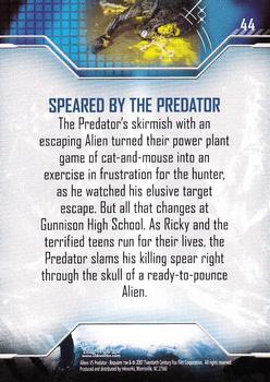 2007 Inkworks Alien vs. Predator Requiem #44 Speared by the Predator Back