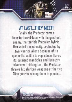 2007 Inkworks Alien vs. Predator Requiem #67 At Last... They Meet Back