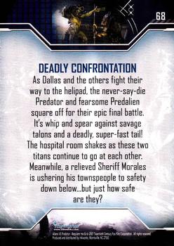 2007 Inkworks Alien vs. Predator Requiem #68 Deadly Confrontation Back
