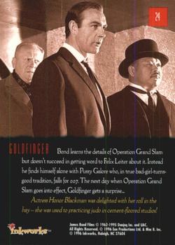 1996-97 Inkworks James Bond Connoisseur's Collection #24 Goldfinger Back