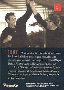 1996-97 Inkworks James Bond Connoisseur's Collection #33 Thunderball Back