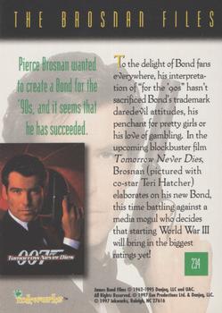 1996-97 Inkworks James Bond Connoisseur's Collection #234 The Brosnan Files Back