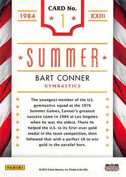 2012 Panini Americana Heroes & Legends - Olympics #1 Bart Conner Back