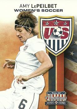 2012 Panini Americana Heroes & Legends - US Women's Soccer Team #4 Amy LePeilbet Front
