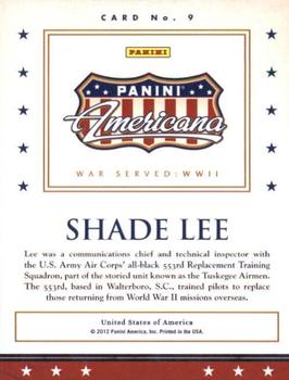 2012 Panini Americana Heroes & Legends - US Military Elite #9 Shade Lee Back