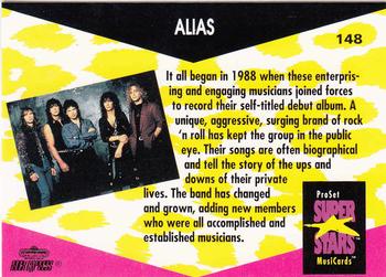 1991 Pro Set SuperStars MusiCards #148 Alias Back