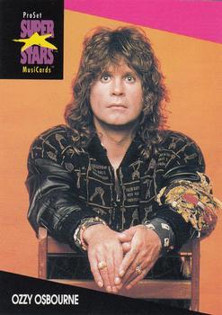1991 Pro Set SuperStars MusiCards #214 Ozzy Osbourne Front