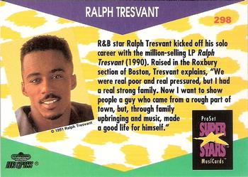 1991 Pro Set SuperStars MusiCards #298 Ralph Tresvant Back