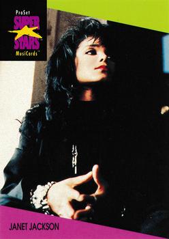 1991 Pro Set SuperStars MusiCards #57 Janet Jackson Front