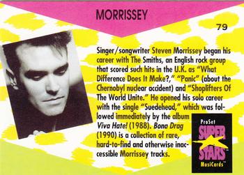 1991 Pro Set SuperStars MusiCards #79 Morrissey Back
