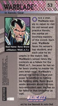 1994 Wildstorm WildC.A.T.s #53 WarBlade In Kendo Gear Back