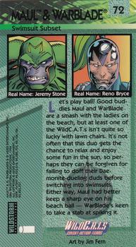 1994 Wildstorm WildC.A.T.s #72 Maul & WarBlade Back