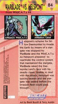 1994 Wildstorm WildC.A.T.s #84 WarBlade vs. Helspont Back