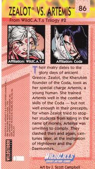 1994 Wildstorm WildC.A.T.s #86 Zealot vs. Artemis Back