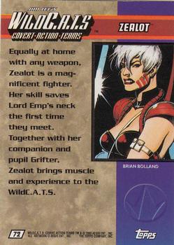 1993 Topps WildC.A.T.s #72 Zealot Back