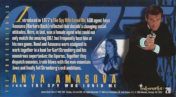 1998 Inkworks The Women of James Bond #20 Anya Amasova Back