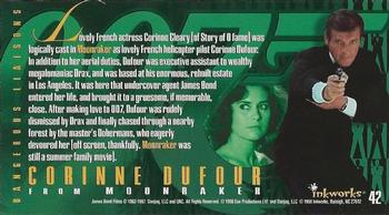 1998 Inkworks The Women of James Bond #42 Corinne Dufour Back