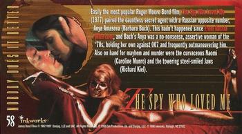 1998 Inkworks The Women of James Bond #58 The Spy Who Loved Me Back