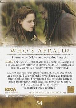 2009 NECA Twilight New Moon #54 Who's Afraid? Back