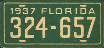 1937 Goudey Auto License Plates (R19-2) #NNO Florida Front