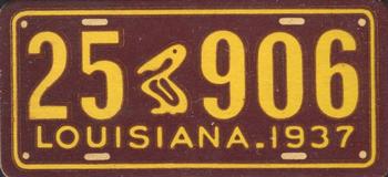 1937 Goudey Auto License Plates (R19-2) #NNO Louisiana Front