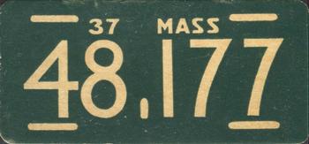 1937 Goudey Auto License Plates (R19-2) #NNO Massachusetts Front