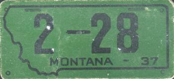 1937 Goudey Auto License Plates (R19-2) #NNO Montana Front
