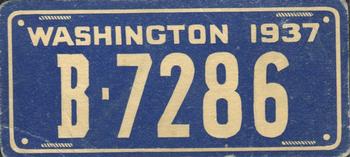 1937 Goudey Auto License Plates (R19-2) #NNO Washington Front