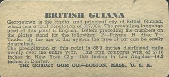 1937 Goudey Auto License Plates (R19-2) #NNO British Guiana Back