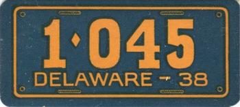 1938 Goudey Auto License Plates (R19-3) #NNO Delaware Front