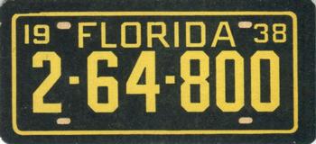 1938 Goudey Auto License Plates (R19-3) #NNO Florida Front
