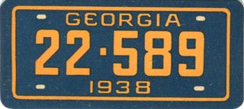 1938 Goudey Auto License Plates (R19-3) #NNO Georgia Front