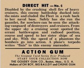1938 Goudey Action Gum (R1) #6 Direct Hit Back